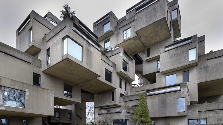 Habitat 67 as part of the Expo ’67 in Montreal, Canada by architect Moshe Safdie